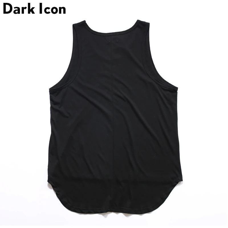 Мужская Уличная майка DARK ICON укороченная и длинная кофта в стиле хип хоп черная