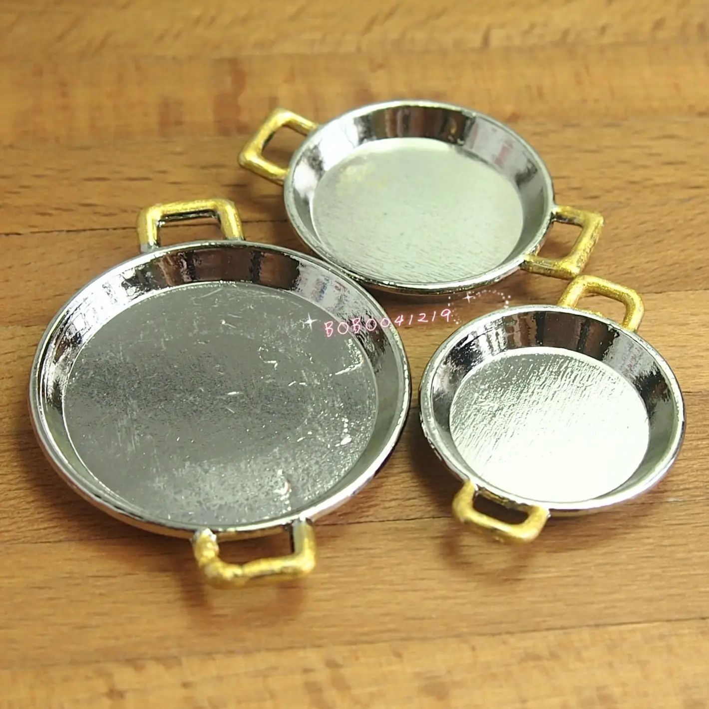 Dollhouse Miniature 1:12 Toy Kitchen A Metal Sugar Bowl With Spoon H1.3cm X0201