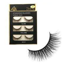 3 пар/компл. Природные ручной реального норки накладные ресницы Черный Крест Толстая расширения ресницы макияж инструменты