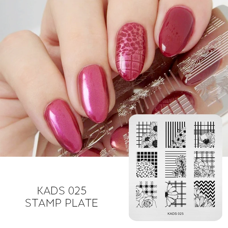 Трафарет KADS для дизайна ногтей фотография цветов|nail stamp plate|stamp platestamp template |
