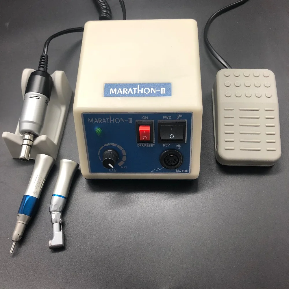 

2018 Dental Lab E-TYPE micromotor polish Handpiece with contra angle & straight handpiece SEAYANG MARATHON 3 + Electric Motor