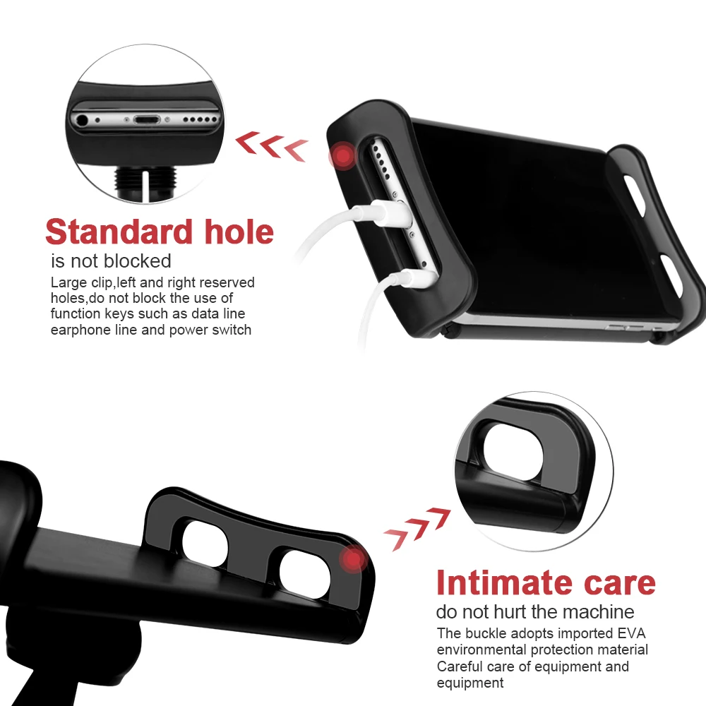  Car Phone Holder Headrest Bracket 360 Degree Universal Back Seat Stand Car Mobile Phone Holder For 