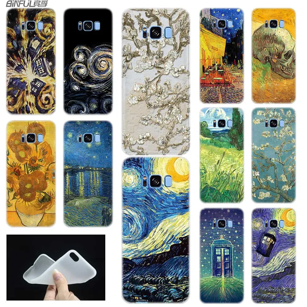 Мягкий силиконовый чехол для Samsung S30 S20 S11 S10 S9 S8 Plus lite 11e 10e Uitra S7Edge Van Gogh Tardis |