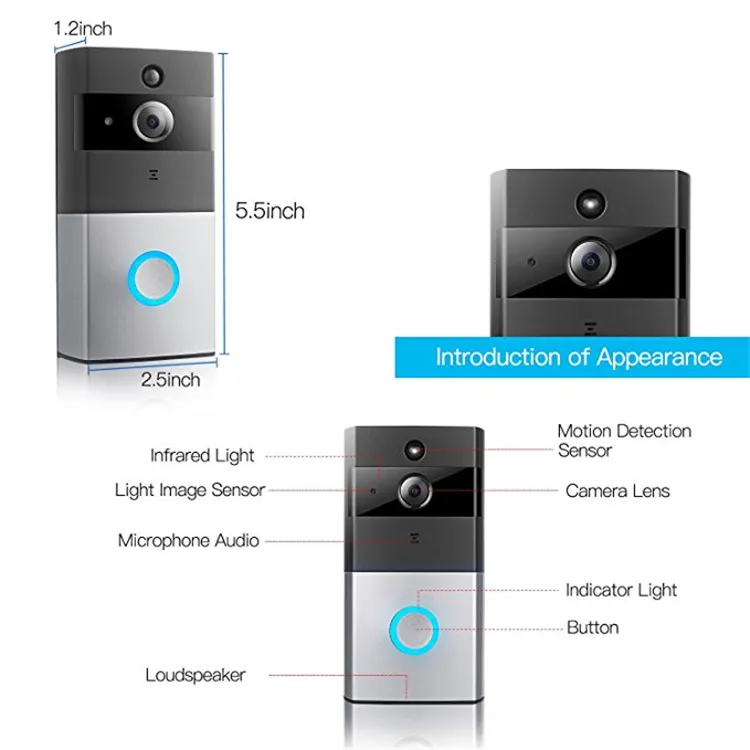  2018 Rushed Sale Security Cctv Hidden 2 Way For Audio Long Range 220v Visual Wireless Doorbell Ip C - 32919834683