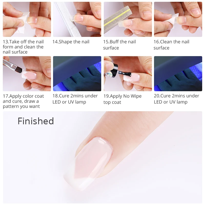 Ur Sugar прозрачный розовый строительный УФ-гель для наращивания ногтей УФ-Гель-лак для ногтей Полупостоянный Гель-лак для ногтей