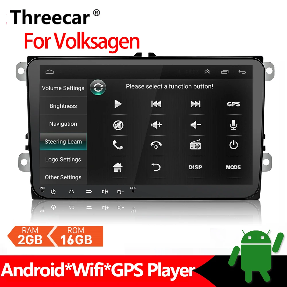 2 Din Android 8,1 Автомобильный мультимедийный для Amarok волксаген VW Passat B6 golf 56 Skoda Octavia 2 Superb 2 Seat Leon Navigation 2+ 16G - Цвет: car radio