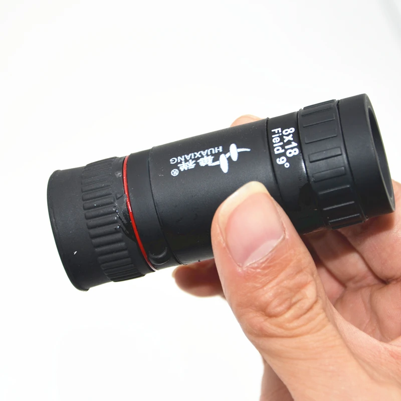 8X18 أحادي تلسكوب المحمولة مناظير فيلم الأزرق مزدوجة التركيز منخفضة ضوء للرؤية الليلية 131 M/1000 M