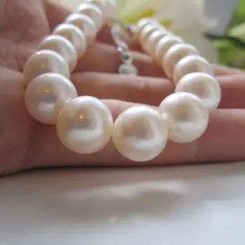 

Women Gift 925 Sterling real White light 11-11.5mm round natural freshwater pearl genuine Valentine's day my necklace