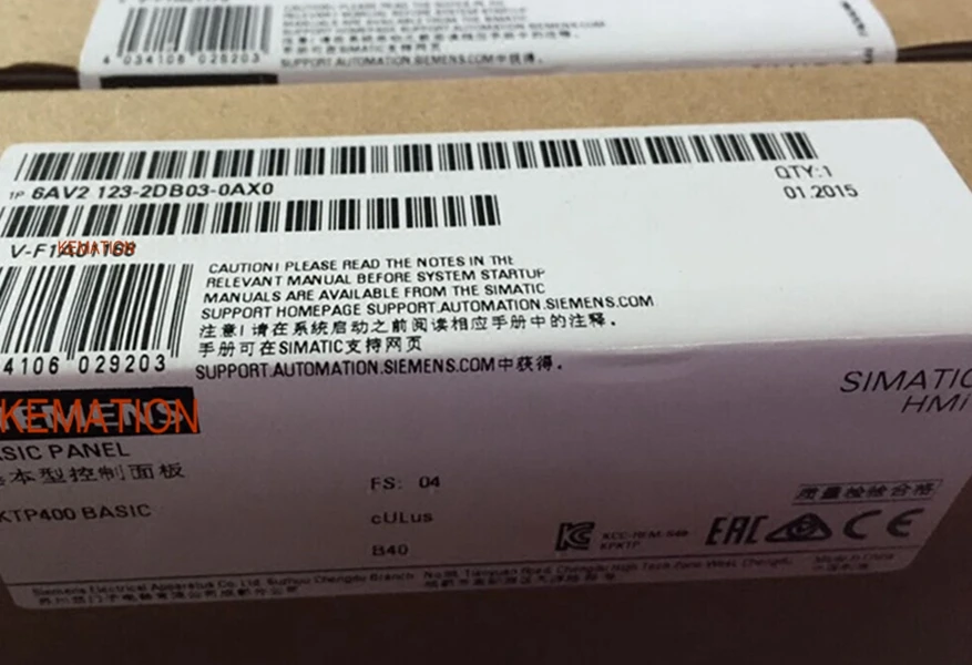Симатный 6AV2123-2DB03-0AX0 ичм 6AV2 123-2DB03-0AX0 KTP400 Touch Панель " TFT Дисплей 6AV21232DB030AX0