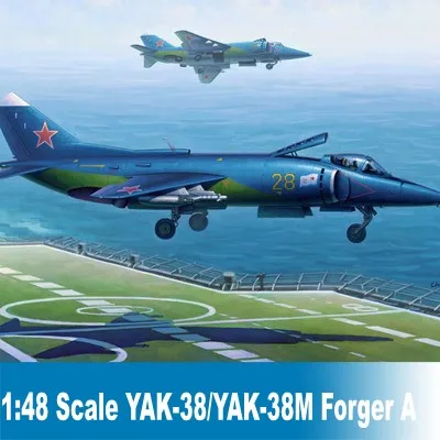 

Static Scale Model Assembly Aircraft Model 1:48 Scale Yak-38/Yak-38M Forger A Airplane Model 80362 Building Kits Model DIY