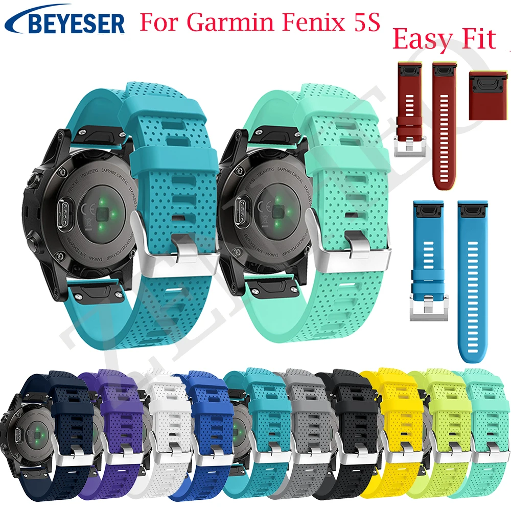

20MM Sport Watchband Strap for Garmin Fenix 5s Watch Quick Release Silicone Easyfit Wrist Band Strap For Garmin Fenix 5s Band