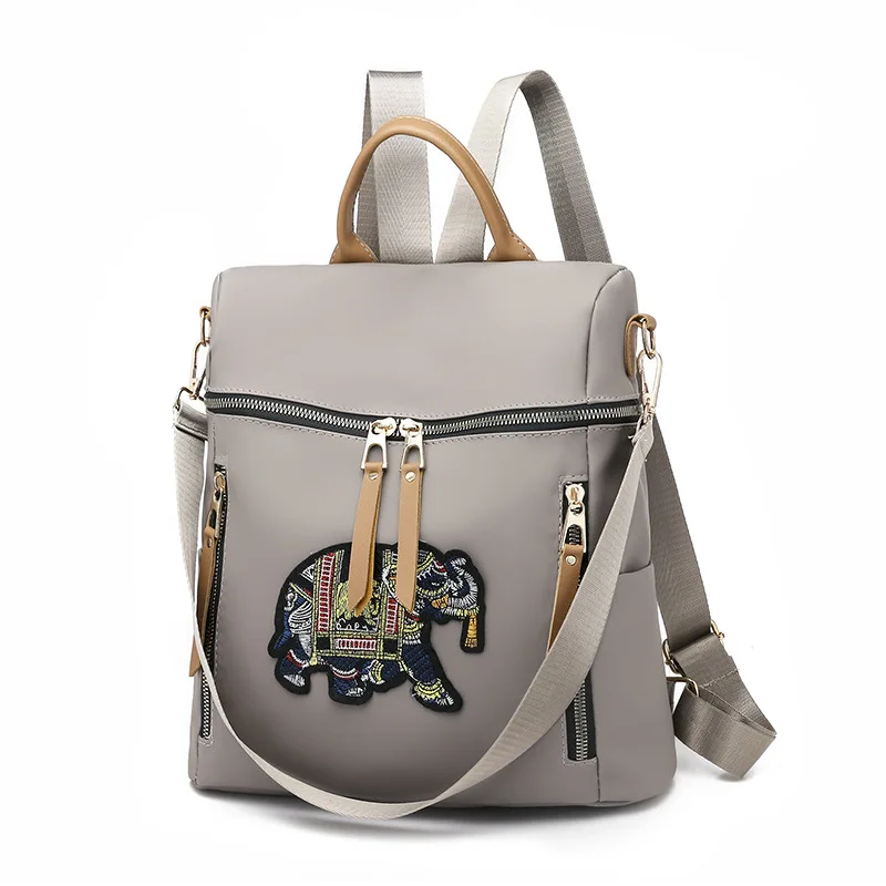 

Fashion Embroidery Women Street Bags Ladies Casual Waterproof Backpack Teenage Girls School Shoulder Bags Nylon Oxford Mochilas