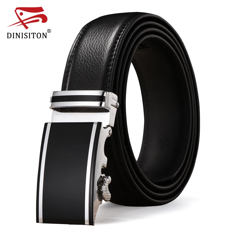 DINISITON Genuine Leather belts for men Designers high quality Luxury automatic buckle belt Waist strap for Hombre male Fashion