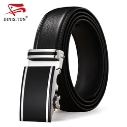 DINISITON Genuine Leather belts for men Designers high quality Luxury automatic buckle belt Waist strap for Hombre male Fashion