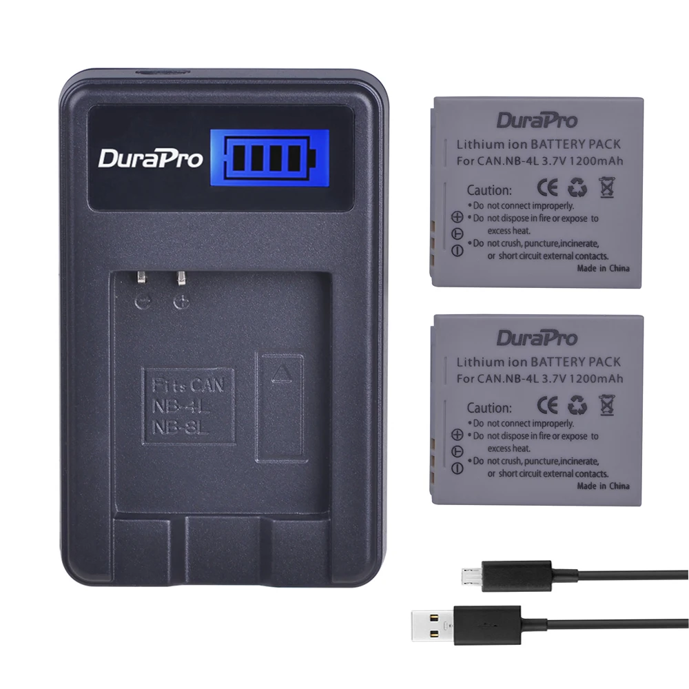 NB-4L NB 4L NB4L Camera Li-ion Battery + LCD USB Charger For Canon IXUS 60 65 80 75 100 I20 110 115 120 130 IS 117 220 225 | Электроника