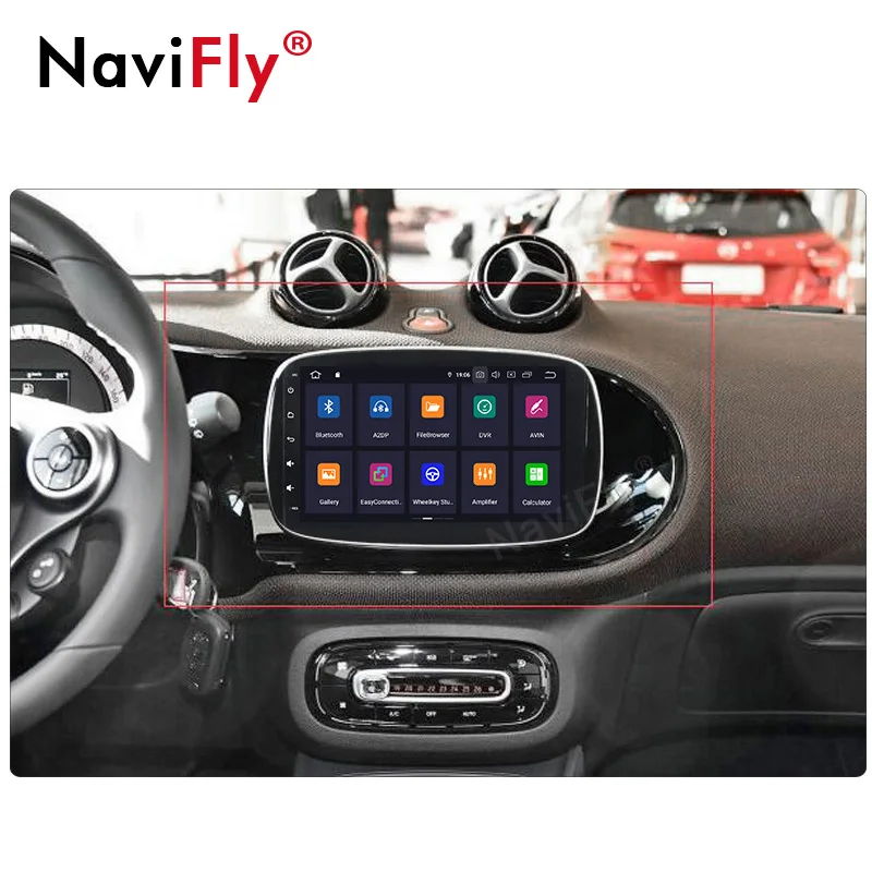 NaviFly IPS DSP 4G Android9.0 Car Multimedia playerGPS autoradio for Mercedes/Benz Smart Fortwo 2016 2017 2018 car Radio audio