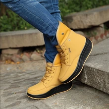 2016 new Winter female plus velvet swing shoes snow platform winter boots women thermal cotton-padded shoes flat ankle boots