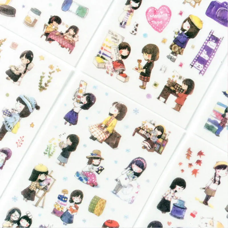 

6 Pcs/lot Cute young girl season Stickers Kawaii Planner Diary Scrapbooking Sticker Stationery School Supplies