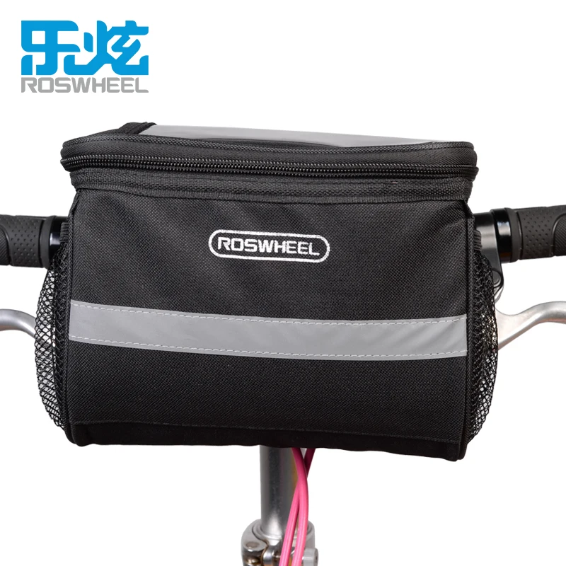 ROSWHEEL велосипедная сумка, велосипедная передняя рама, сумка на руль, велосипедная сумка на голову с сенсорным экраном, ПВХ, сумки для телефона, велосипедные аксессуары