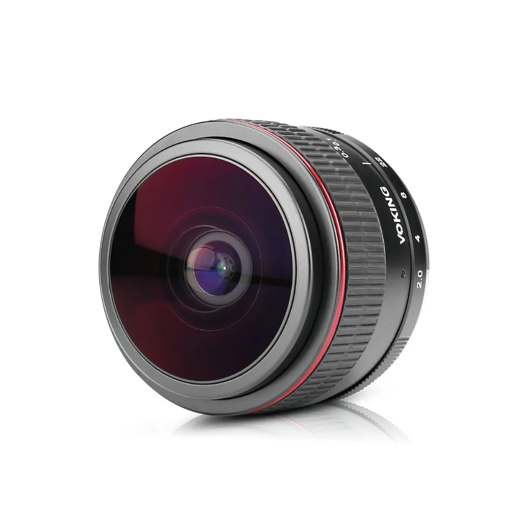 VOKING VK 6 5 мм ультра широкий f/2 0 круглый Рыбий глаз объектив для Canon EOS M M1/M2/M3/M5/M10/M50/M100