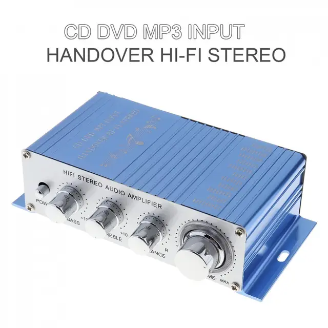 Cheap Hi-Fi 12V Mini Auto Car Stereo Amplifier 2 Channel Audio Amplifier Support CD DVD MP3 Input