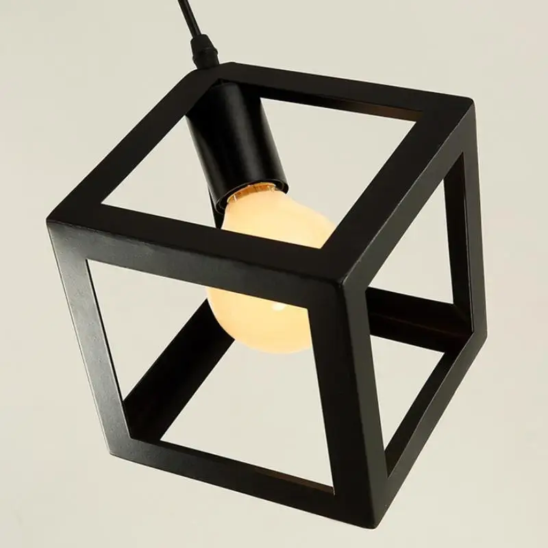 

Industrial Vintage Cage Pendant Light Iron Art Diamond Pyramid Wrought home Ceiling Lamp Suitable for E27 bulbs