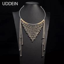 Большие брендовые модные ювелирные изделия винтажные Торки смолы драгоценный камень кисточкой кулон Броское ожерелье-чокер Макси ожерелье для женщин