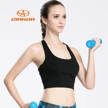 QIANDA Для женщин топ для занятий йогой Тощий спортивной одежды бюстгальтер тренажерный зал работает топ, жилет Бодибилдинг противоударный высокое Поддержка тренировки бюстгальтер для активного образа жизни