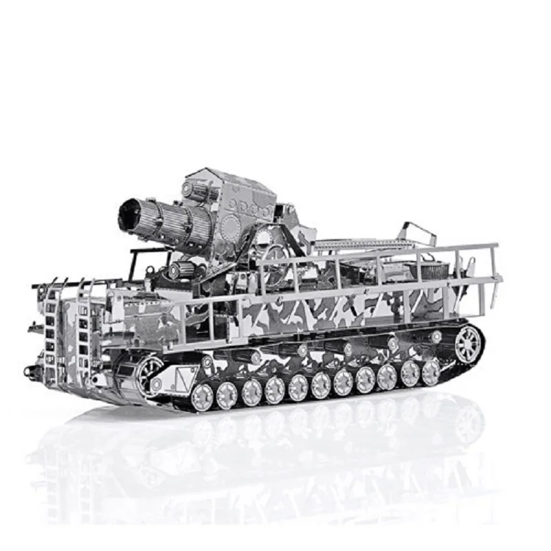 Piececool модели танков 3D металлические головоломки железнодорожное орудие модели танков DIY лазерные режущие Пазлы Модель для игрушки для детей и взрослых
