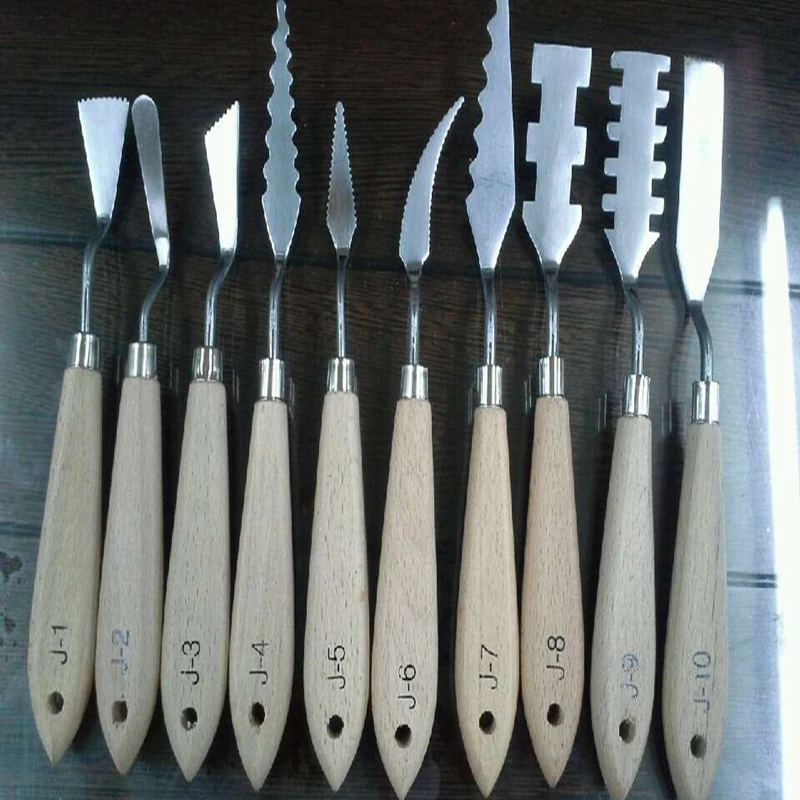 

10 Pieces/ lot Steel Professional Oil Painting Palette Knife palette knife Texture palette knife Spatula Paint