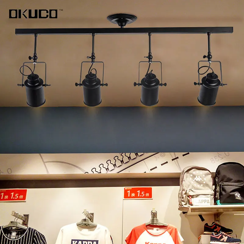 Винтажные черные поверхности потолка фары с LED для столовой кофе магазин одежды