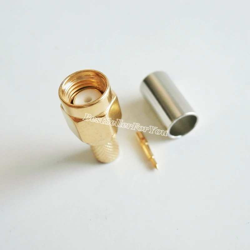 10 шт. SMA штекер RG58 RG142 LMR195 RG400 прямой RF разъем кабеля|connector crimp|connector plugconnector male |