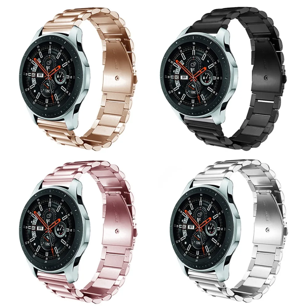 Ремешок из нержавеющей стали для Samsung Galaxy Watch 46 мм браслет цвета розового золота 22