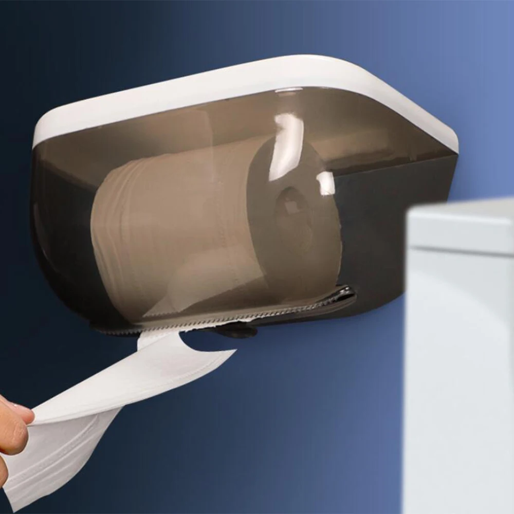 

1X Wall-mounted Bathroom Tissue Dispenser Napkin Holder Bathroom Tissue Box Paper Tray Roll Waterproof Toilet Paper Holder 310gE