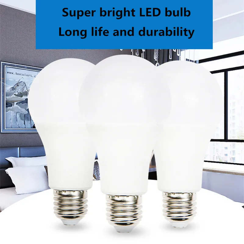 Super bright LED bulb E27 AC 110V 220V 240V 18W 15W 12W 9W 7W 5W 3W LED