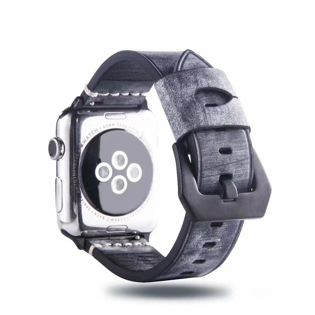 Кожаный ремешок для apple watch 42 мм 38 40 44 спортивные высокого качества Браслет iwatch 4 3/2