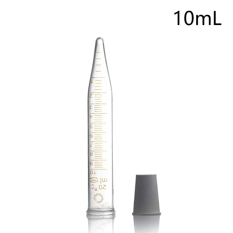 

YCLAB 10mL Glass Centrifuge Tube Sharp Bottom with Rubber Stopper and Graduation Laboratory Chemistry Medical Equipment