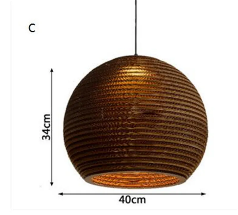 Деревянный бумажный кулон соты светильник s картонная птичья клетка E27 подвесной светильник Лофт светильник подвесной светильник Домашний Светильник ing одежда - Цвет корпуса: Model C