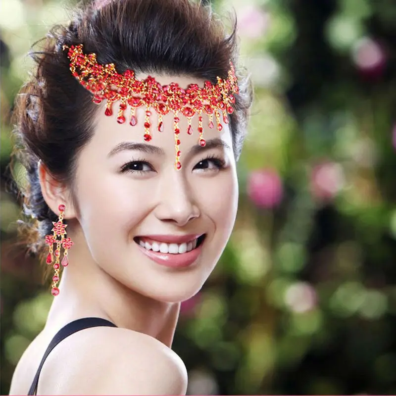Tiara Wedding forehead jewelery rhinestone bandage on his head bridal headdress crown tiaras and hair accessories head jewelry (5)