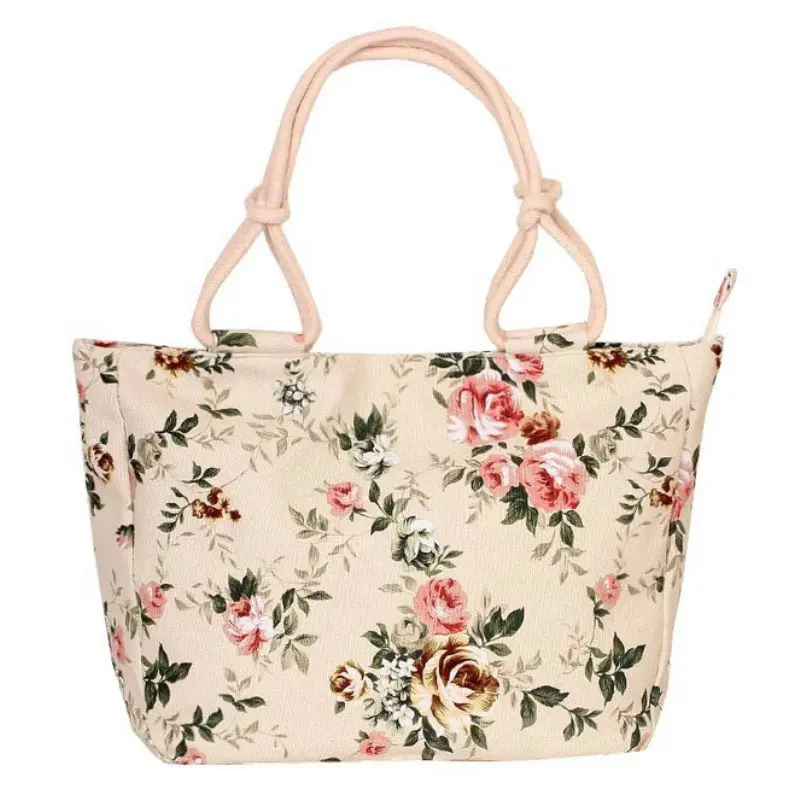 

2019 Fashion Folding Women Big Size Handbag Tote Ladies Casual Flower Printing Canvas Graffiti Shoulder Bag Beach Bolsa Feminina
