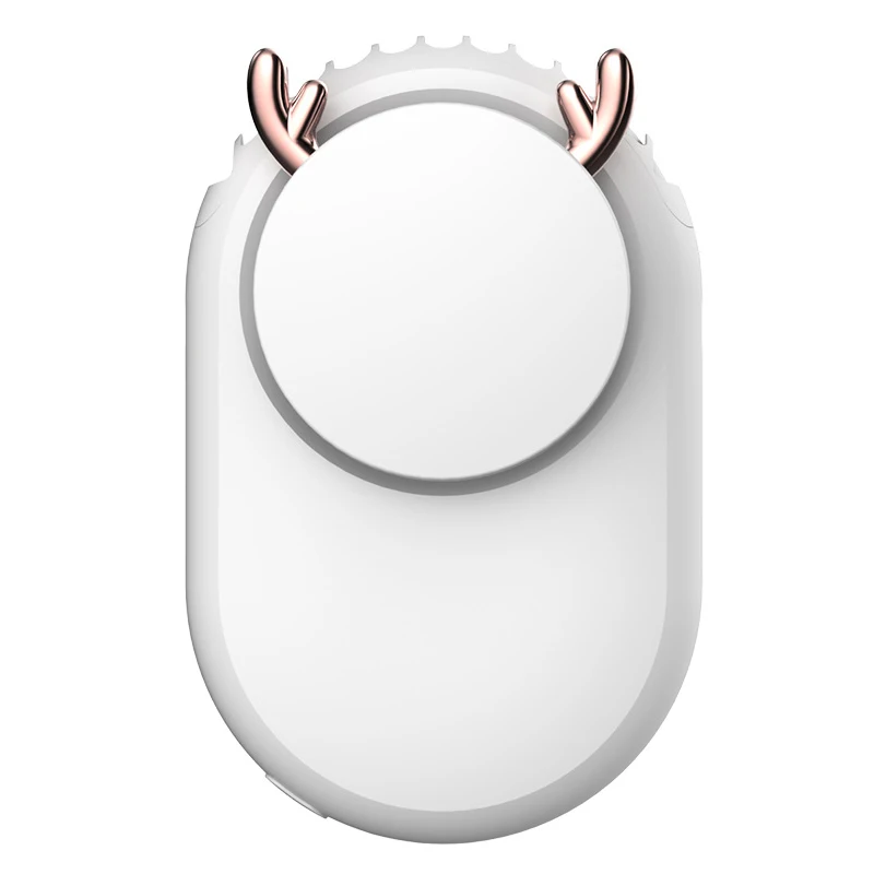 White Horned Мини портативный карманный вентилятор холодный воздух ручной путешествия кулер охлаждения мини вентиляторы питания - Цвет: White Horned