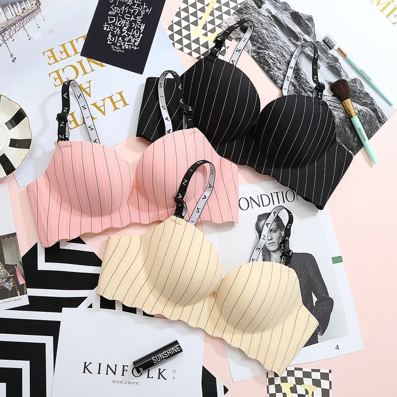

Teenage Underwear for Girls, Female One Piece Without Steel Ring Bra Adjustment Breast Thickening Small Training Bra 15 16 Years