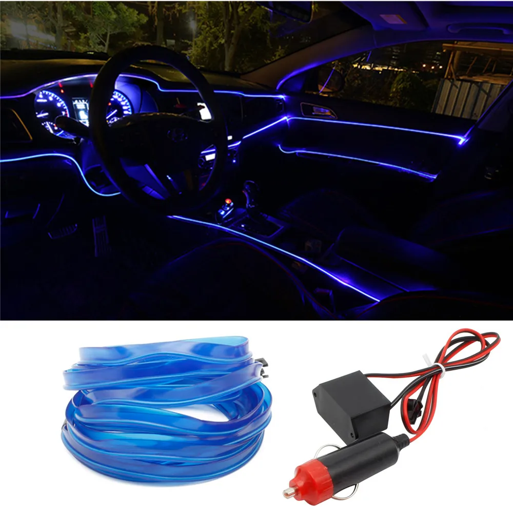Light EL Strip Lights Neon Interior Car Lighting LED 12V Car Interior Light Accessories Via the cigarette lighter LED String Light EL Strip Lights Neon Interior Car Lighting LED 12V Car Interior Light Accessories Via the cigarette lighter LED String