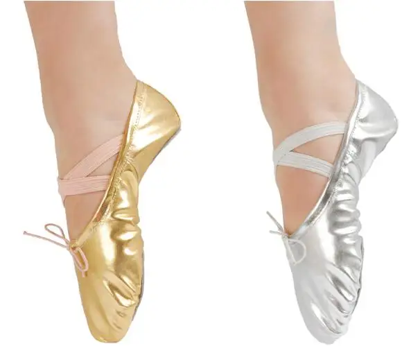 

2017 new kids indoor gold silver women's dancing shoes for girls soft sole ballet dance shoes size 21-39