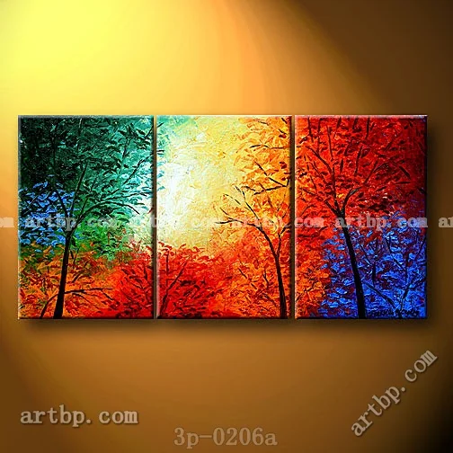 Heavenly Trees Oil Painting On Canvas Modern Wall Mural 3