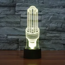 Novelty Led Bulb 3D Illusion Night Light for Children Touch Led Lamp 7 Color Chaning Table Desk Lamps