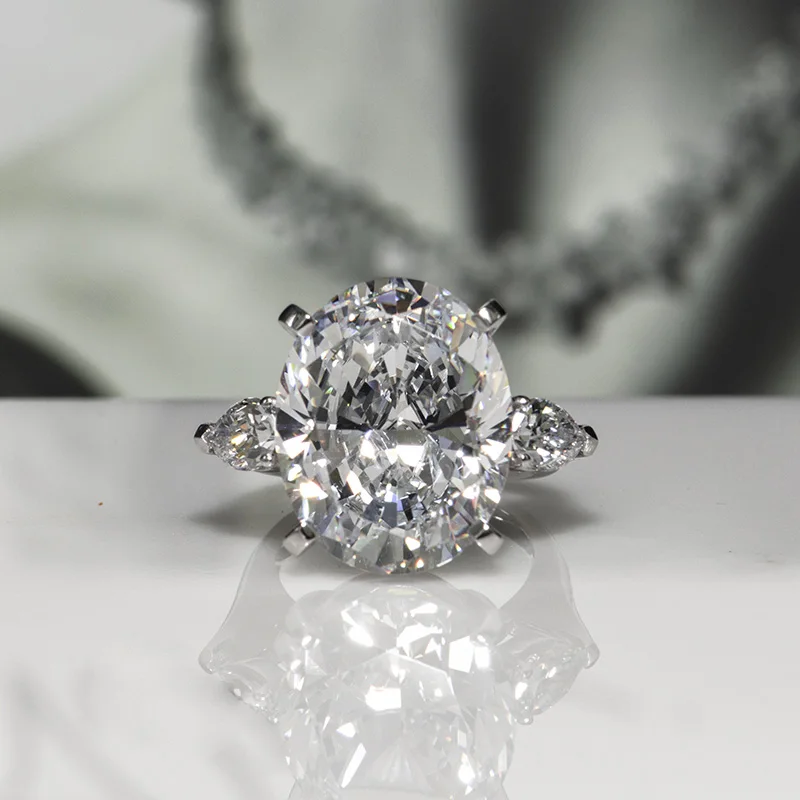 AAA Расширенный циркон белый кристалл кольцо, квадратная Геометрическая роскошная женская ужин/помолвка/вечерние юбилей, юбилей кольцо 6-10
