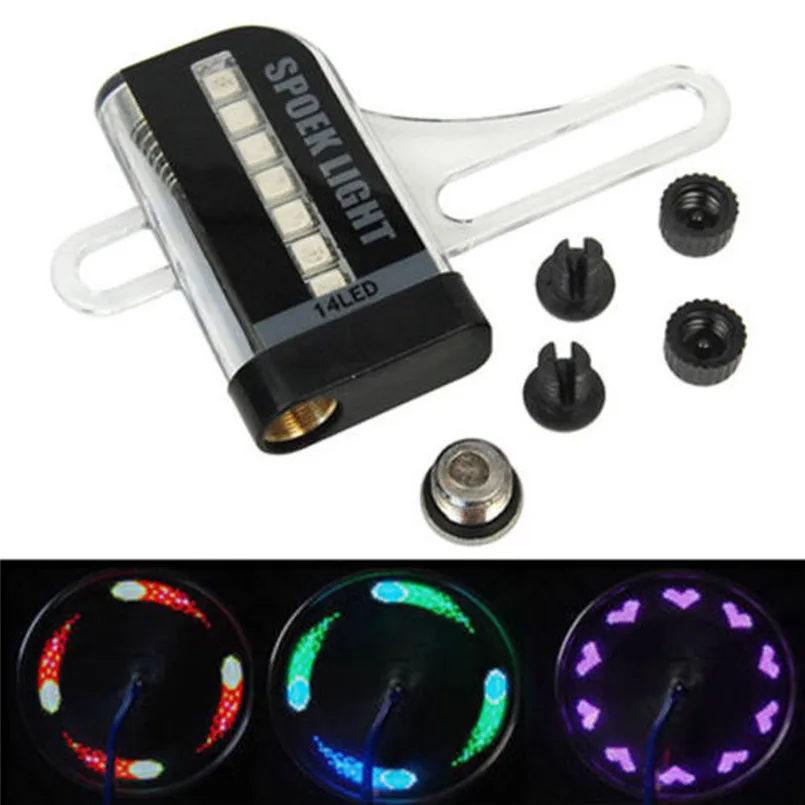 14 LED Wheel Spoke Bike Flash Lights Waterproof Motorcycle Cycling