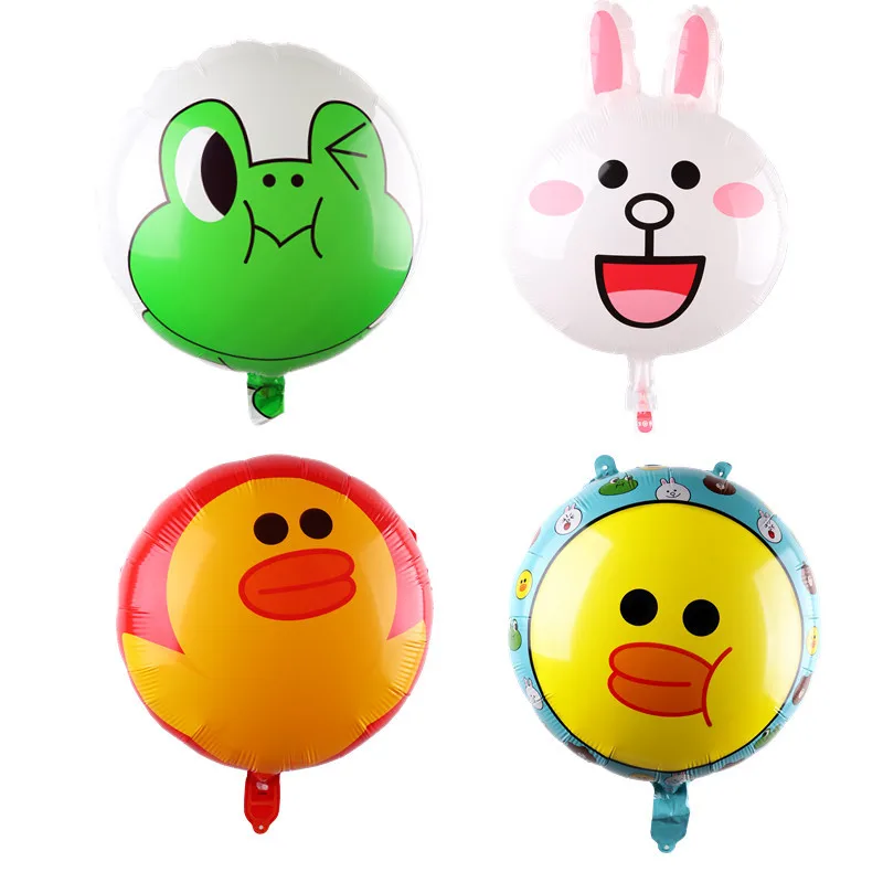 

animal Foil Balloons happy birthday party decorations kids baby shower party supplies Duck bunny frog balloon
