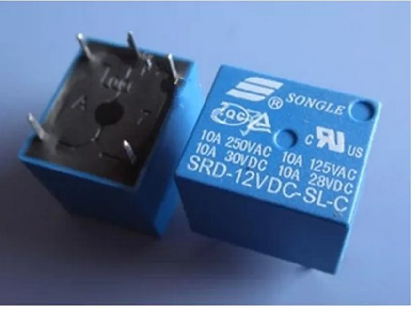5PCS Relay DC 12V 5 Pin Mini Power Relays PCB Type SRD 12VDC SL C High